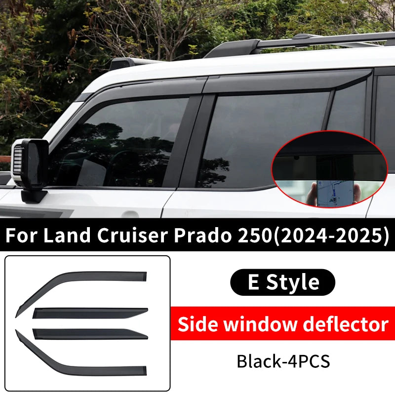 Side window deflector,rain guard visor For Toyota Land Cruiser 250 Prado Lc250 2024 1958 Upgrade Exterior Decoration Accessories
