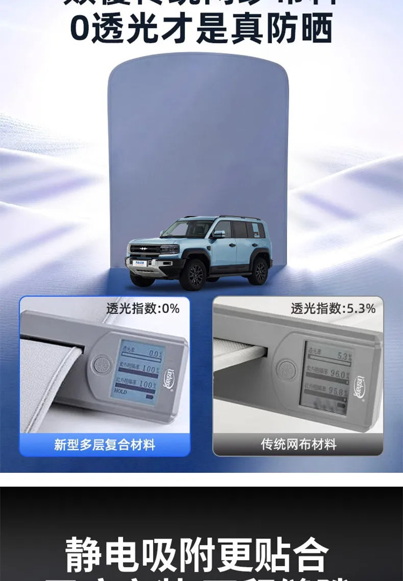 Sunroof Sunshade For BYD fangchengbao bao Leopard 5/8 DENZA B5/B8 2025 2026 Accessories UV-Block Heat-Insulation Anti-Glare