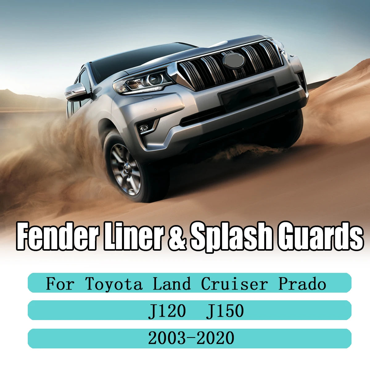 Mudguards For Toyota Land Cruiser Prado J120 J150 FJ Cruiser Splash Shield Mud Flaps Guards Fender Liners Rubber Car Accessories