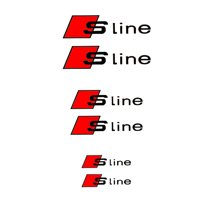 6pcs Car Goods Brake Caliper Badge Sticker Decoration Stickers Decal For Audis Sline TT A1 A2 A3 A4 A5 A6 A7 A8 8P B6 B7 Decals