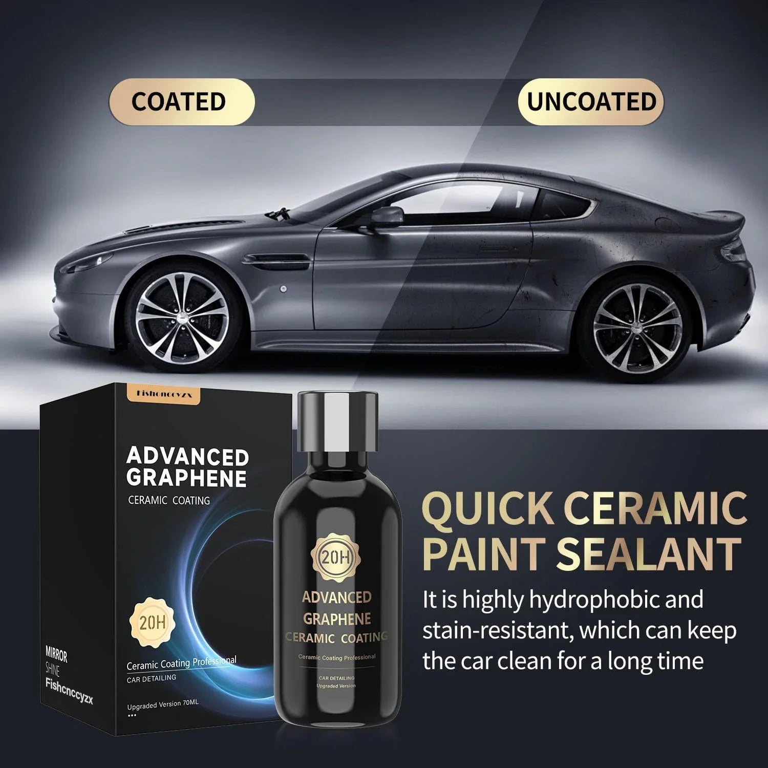20H Advanced Graphene Ceramic Coating for Cars Ceramic Car Detailing 10+ Years of Long Lasting Protection Ultra High Gloss