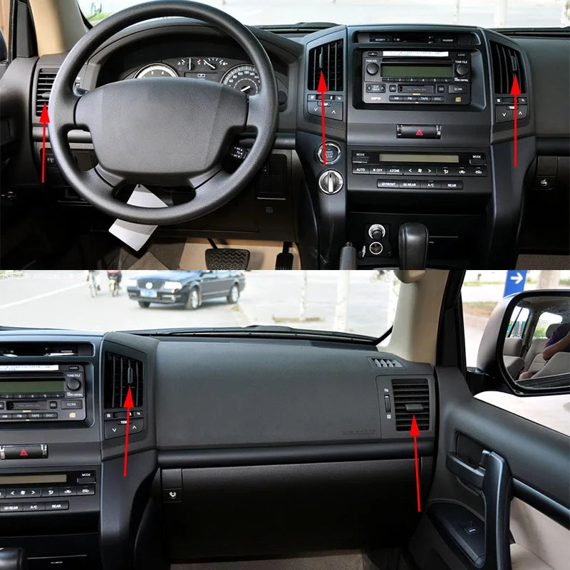 Car Front Dashboard Air Conditioner Outlet A/C Air Conditioning Vents Tab Clip For Toyota Land Cruiser LC200 FJ200 2008-2017