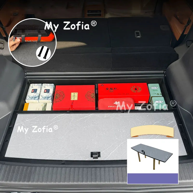 Multifunctional Waterproof Car Trunk Storage Box Interior Upgrade Organizer Accessories For BYD Ti7 Leopard Titanium 7 2025 2026