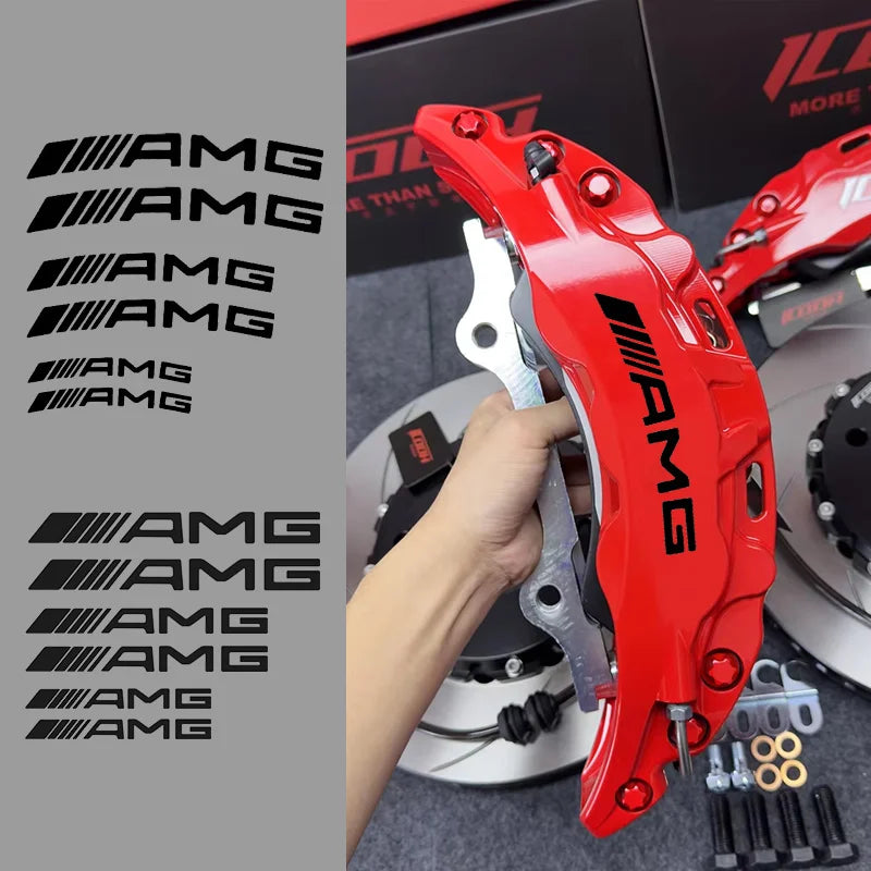 For Mercedes Benz 2021 C /S Class Car Sticker Brake Caliper Sticker Label AMG Logo Personalized Modification Decorative  Sticker