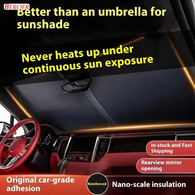 For Nissan Patrol 2021-2026 Car Windshield Sunshade Cover Front Window Sun Shade Heat Insulation Summer Auto Accessories