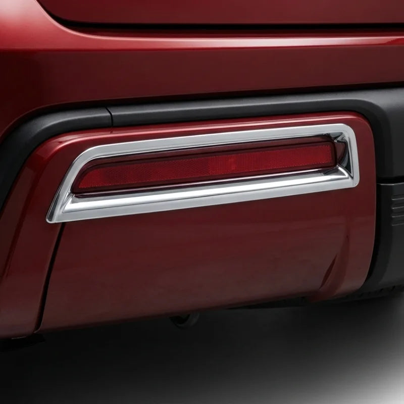 For Nissan Armada Y63 2025 2026 ABS Chrome Rear Back Fog Lights Lamp Cover Trim Bumper Reflector CAR Accessories