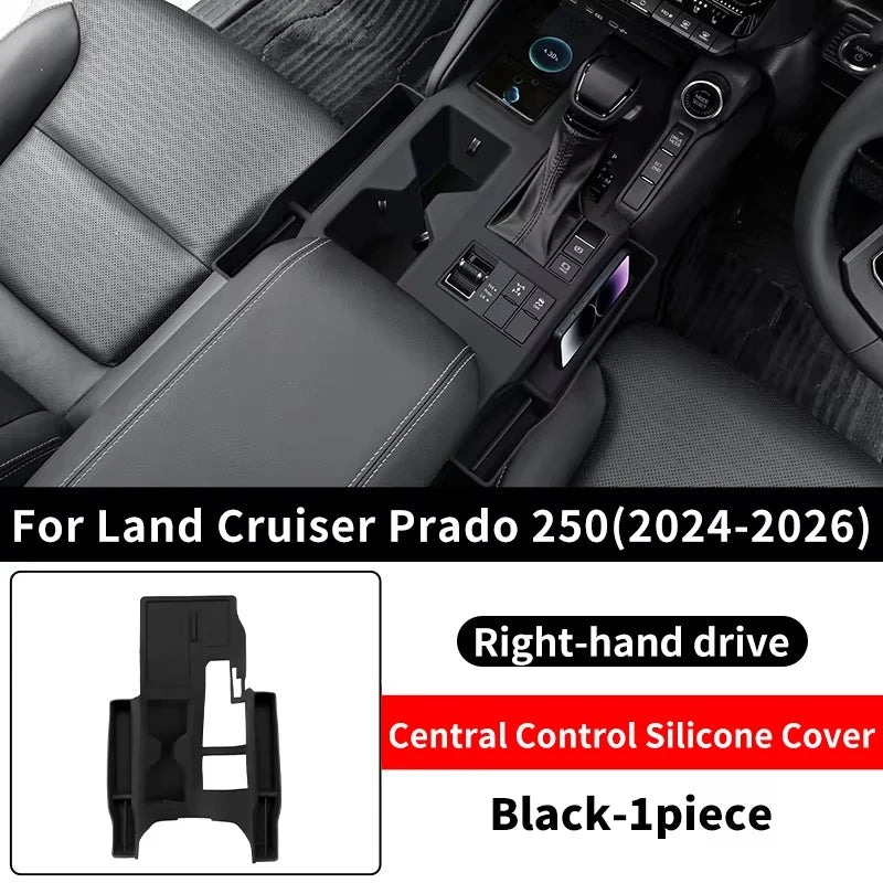 For Toyota Land Cruiser Prado LC250 250 J250 2024-2026 Center Console Silicone Cover Anti-Scratch Anti-Dust Perfect Fit Interior