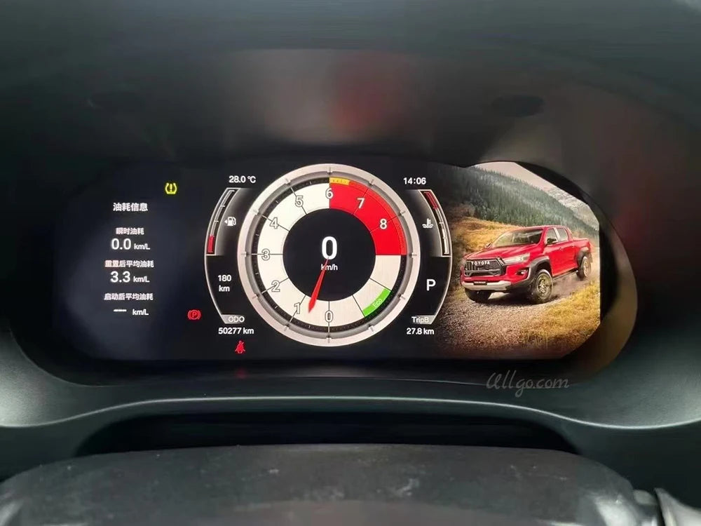 Digital Instrument Cluster for Toyota Hilux Vigo Fortuner 2015-2023 Linux Virtual SpeedOmeter