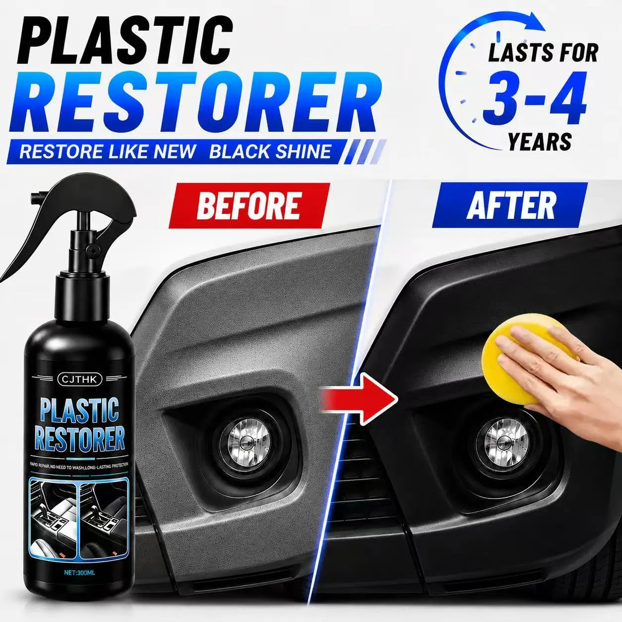 Car Plastic Restorer Back To Black Gloss Auto Plastic Leather Renovator Long Lasting Coating Liquid Auto Polish Repair Products