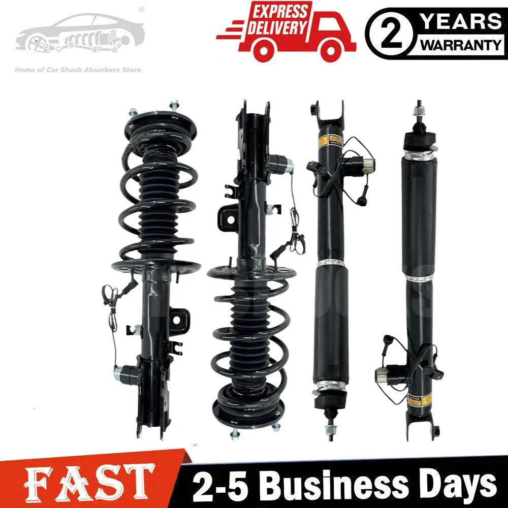 4PCs Front & Rear Shock Struts Assembly w/ Electronic Fit Lincoln MKS 2013-16