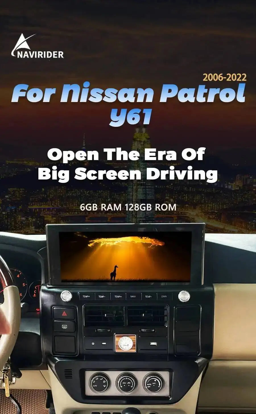 Car Video For Nissan Patrol V 5 Y61 2004 2005 2006 2007 - 2021 Multimedia Player Android 14 DSP Stereo Autoradio WIFI Head Unit