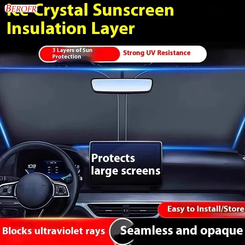 For Nissan Patrol 2021-2026 Car Windshield Sunshade Cover Front Window Sun Shade Heat Insulation Summer Auto Accessories