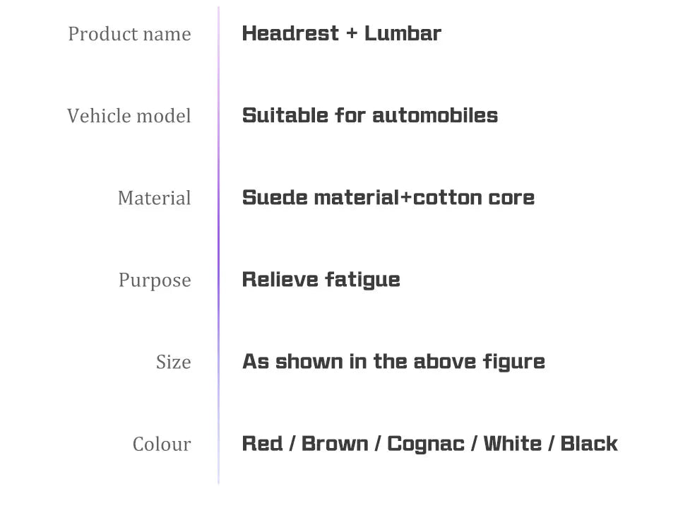 Suede Car Neck Pillow Headrest/Lumbar Support For BAIC JISHI polestone 01 Rox 01 Breathable Cotton Waist Cushion Accessories