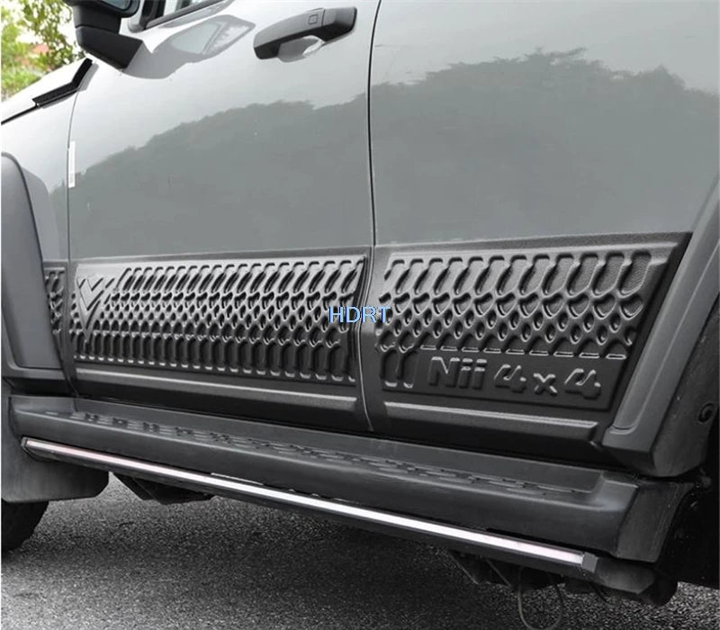 Fit For GWM Tank 300 2021 + Car Style Door Side Skirt Edge Kick Plate Anti Scratch Guard Body Trim Protector Decoration Accessor