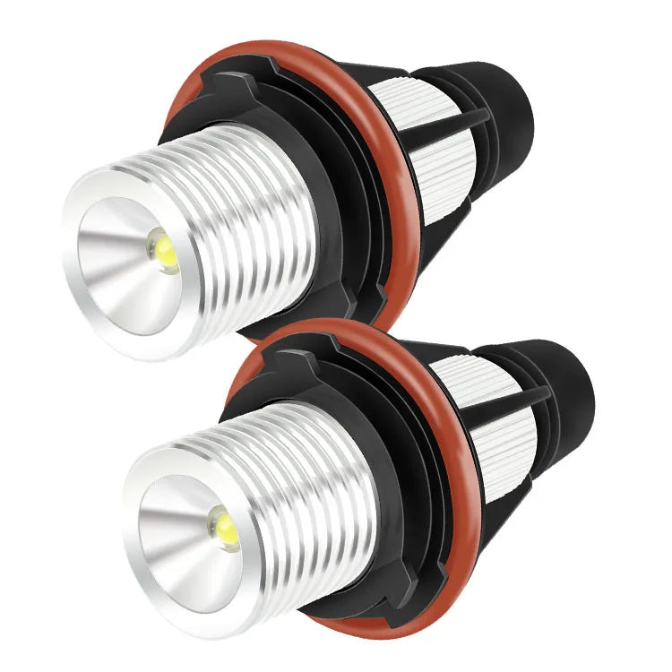 2PCS LED Angel Eyes Marker Lights Bulbs Lamp For BMW E87 E39 M5 E60 E61 E63 E64 M6 E65 E66 E83 X3 E53 X5 2000-2008 White Bright
