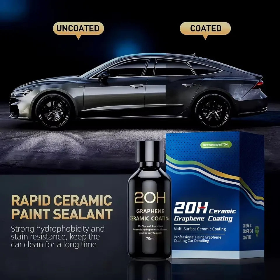Graphene Ceramic Coating 20H/12H with Self Healing and UV Track Technology Car Detailing Professionals 10+ Years of Protection