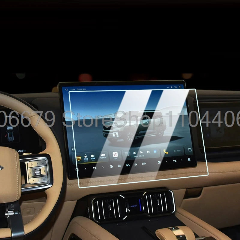 Car interior For DENZA B8 Leopard 8 2025  2026 17.3 inch Car gps Navigation 12.3 inch instrument Tempered glass Protector﻿﻿﻿