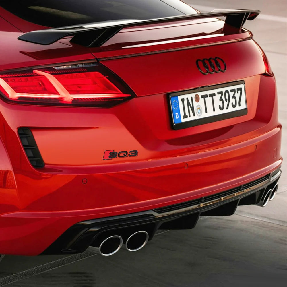3D ABS Auto Body Rear Trunk Decoration Sticker Car Styling Emblem Decal Refit Accessories For Audi SQ3 SQ5 SQ7 RSQ3 RSQ5 RSQ7 RS