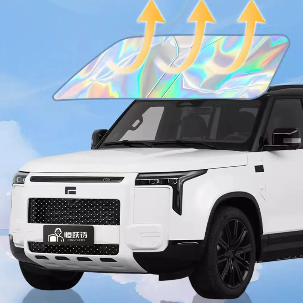 For Jishi Rox ADAMAS Automotive Front Sunshade Umbrella Curtain Cover Sunscreen and Thermal Insulation Front Windshield Shield