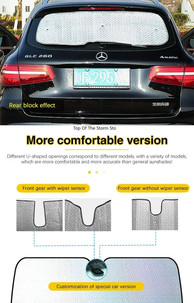 Full Coverage Sunshade For Nissan Patrol Y62 2010 2011~2023 Infiniti QX56 QX80 Sun Shade Car Heat insulation Anti-UV Accessories