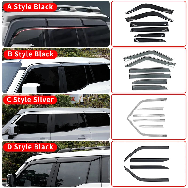 Side window deflector,rain guard visor For Toyota Land Cruiser 250 Prado Lc250 2024 1958 Upgrade Exterior Decoration Accessories