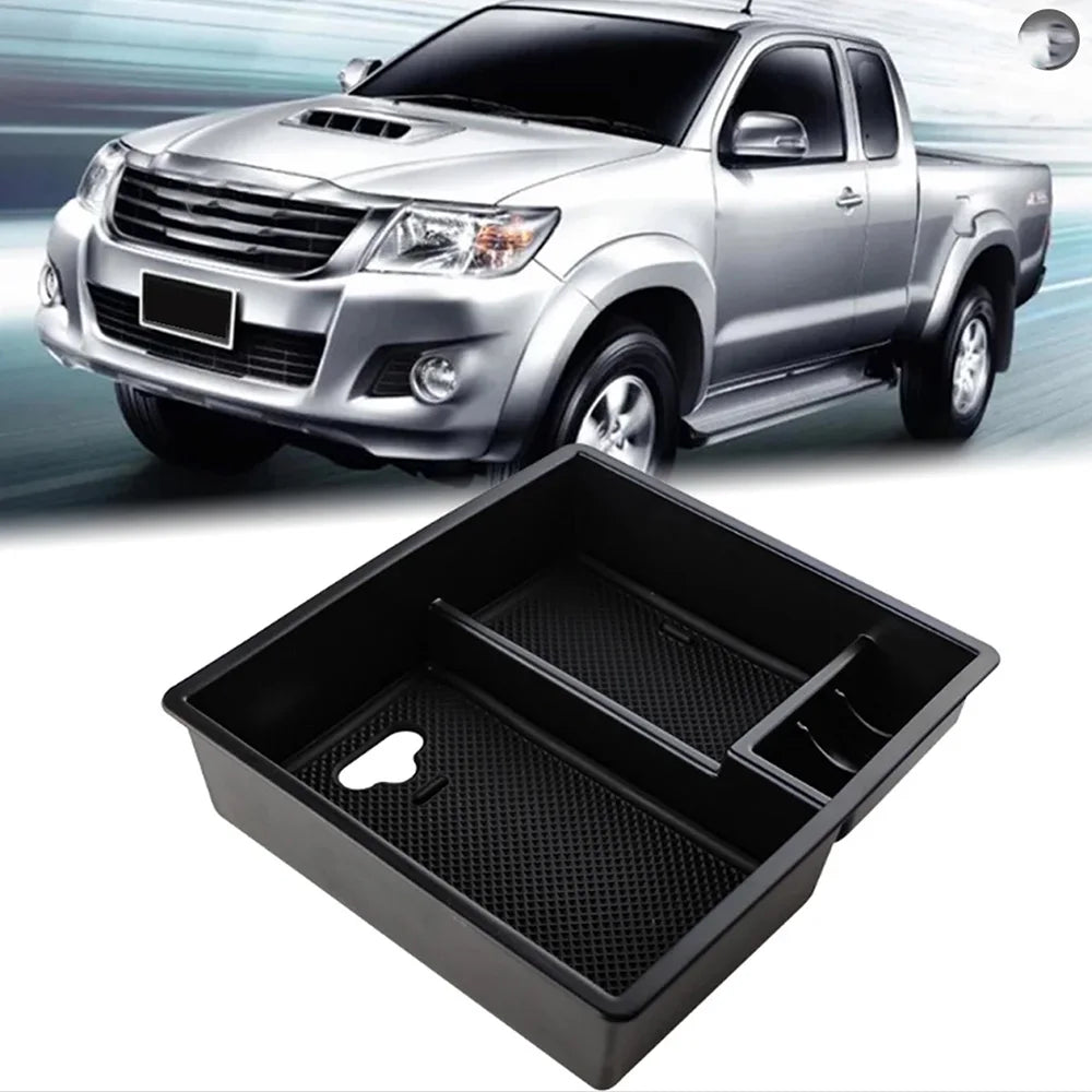 ABS Car Armrest Center Storage Box for Toyota Hilux VIGO Fortuner Innova 2004 - 2014 Center Console Storage Box Accessories