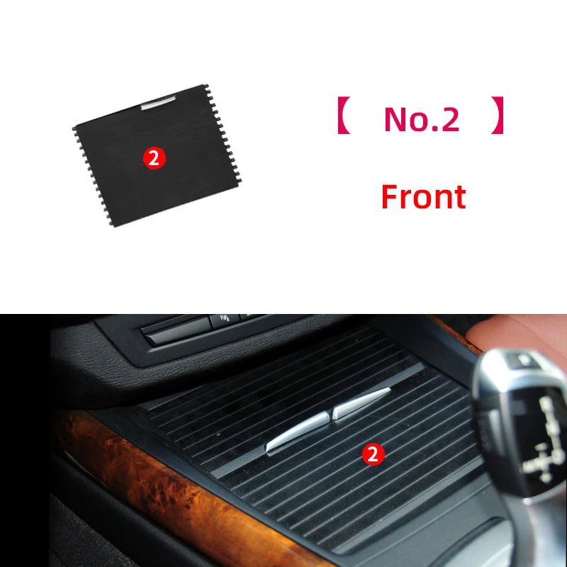 NEW-For BMW X5 X6 E70 E71 E72 2007-2014 Interior Central Console Drink Water Holder Cover Cup Holder Zipper Cup Holder Pull Plat
