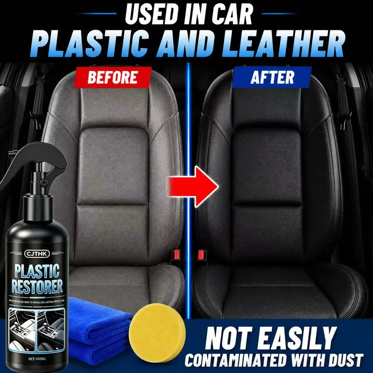 Car Plastic Restorer Back To Black Gloss Auto Plastic Leather Renovator Long Lasting Coating Liquid Auto Polish Repair Products