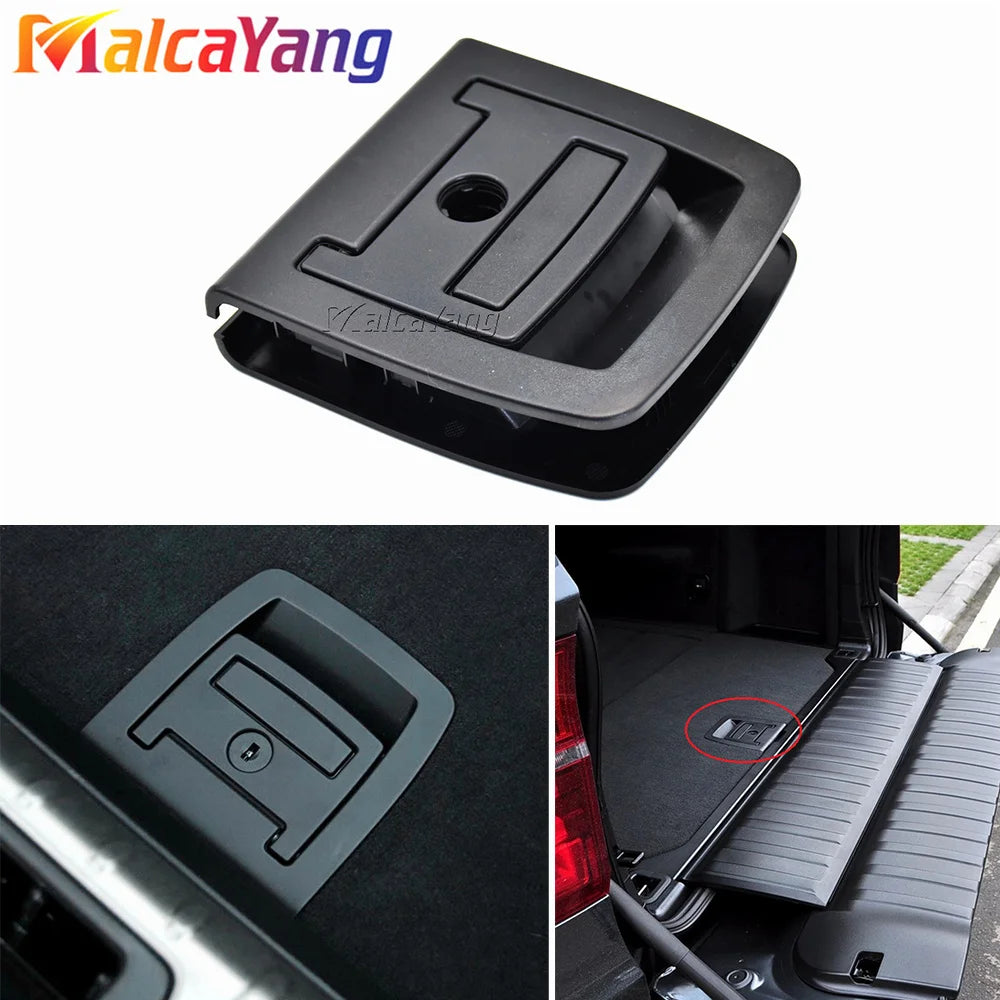 Car Rear Trunk Tail Cover Bottom Plate Mat Floor Carpet Trunk Handle Key Hole For BMW 5 SERIES E61 X5 X6 E70 E71 51476958161