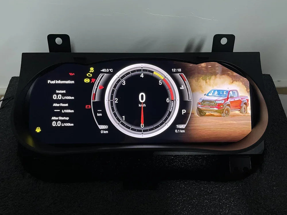 2026 Update For Toyota Hilux Fortuner 2016-2024 Virtual Cockpit Digital Cluster Car Odometer Screen Dashboard LCD Speed Meter