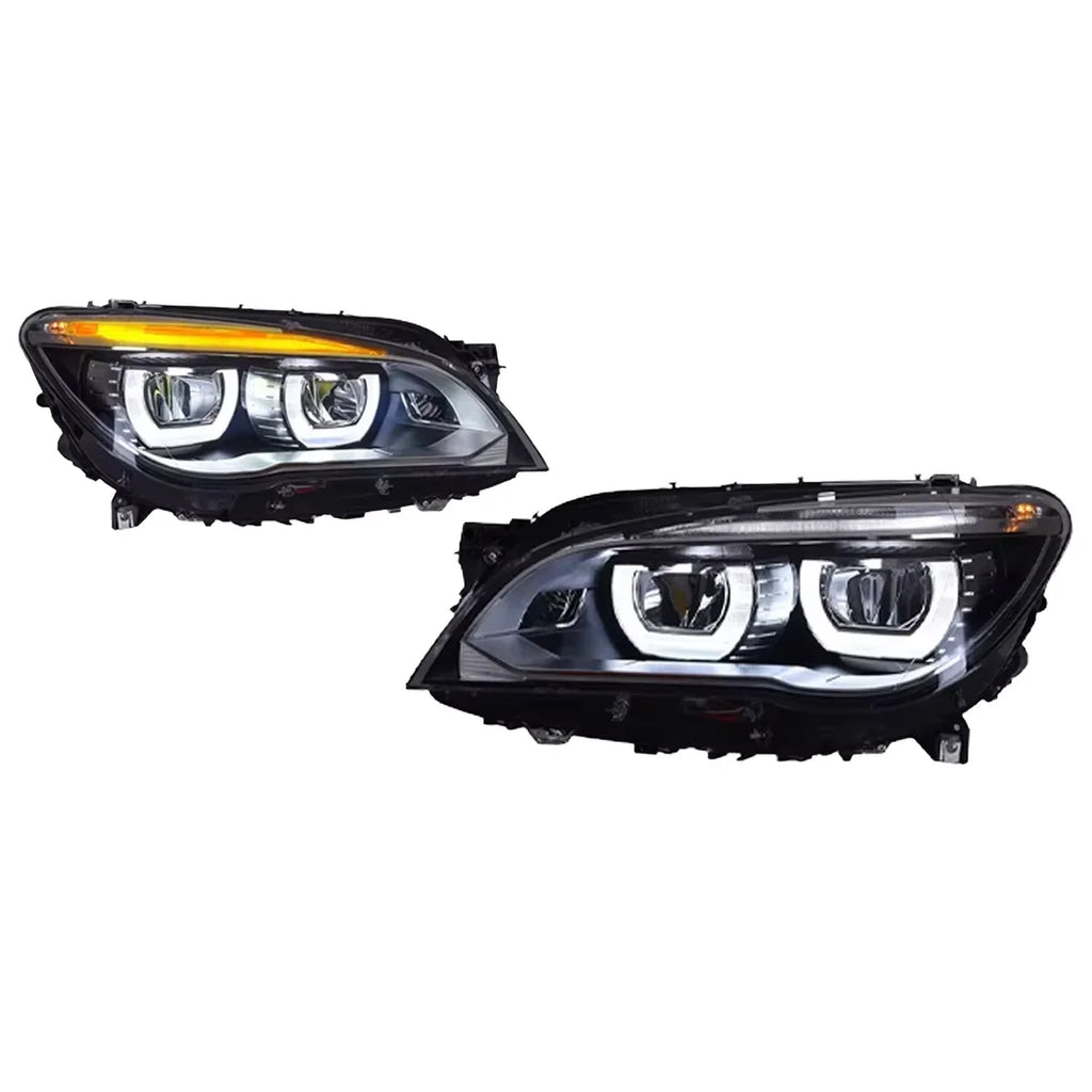 Car Daytime Running Lights Dynamic Turn Signals 6000K LED Headlights for 2009-2015  7 Series F01 F02 Upgraded Headlight