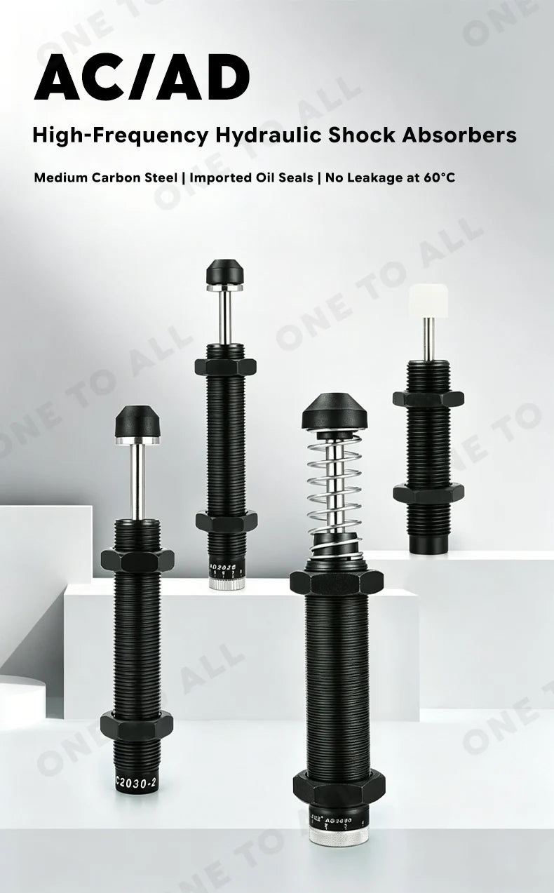AC/AD Hydraulic Buffer Adjustableb Automatic Compensation Medium Carbon Steel Material Shock Absorber AC2020 AC2540