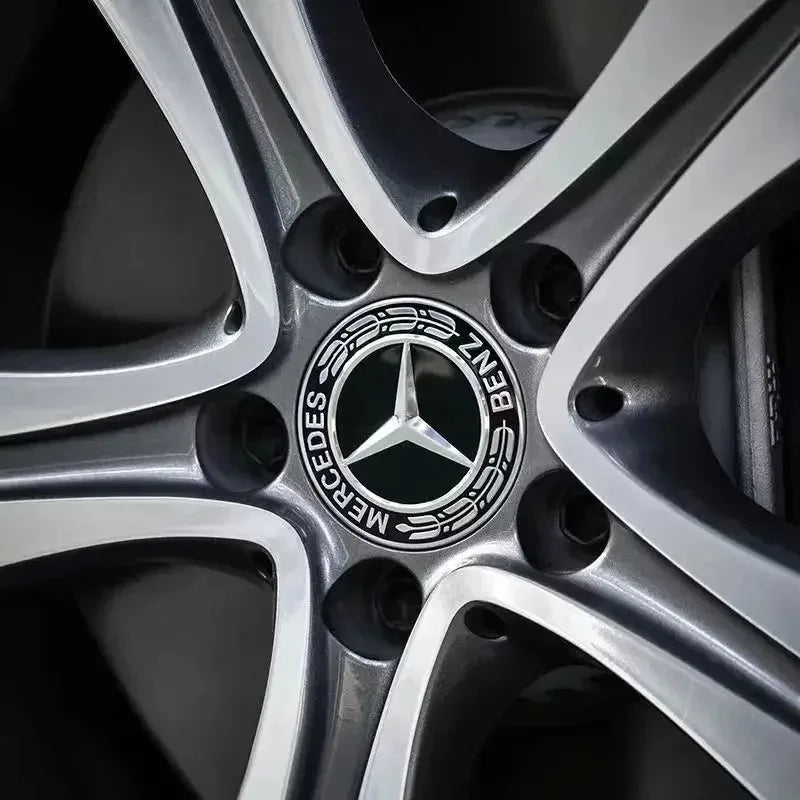 4 Pieces/Set Mercedes Benz AMG Wheel Center Hub Caps 75mm Diameter with Embossed Benz Emblem Tire Rim Covers for W203 W206 W220