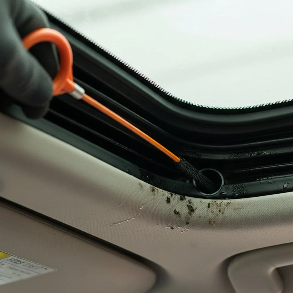 Car Sunroof Drain Hole Cleaning Brush Flexible Long Tube Cleaner Tool Auto Skylight Dredge Pipe Water Outlet Unclogging Tools