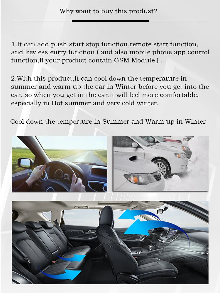 For G W463 G65 G55 G63 G500 G550 Year 2013-2018 Upgrade Keyless Start Keyless GO Remote Start Car Accessories