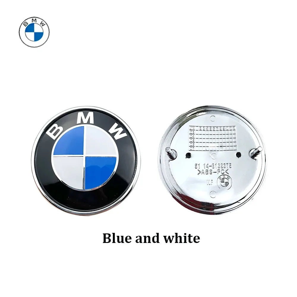 2pcs 74mm 82mm car Front Hood Rear Trunk Badge Emblem For BMW MIni E46 E90 E39 E60 E36 E30 E61 E91 E92 E87 F10 F20 F30 X3 X5
