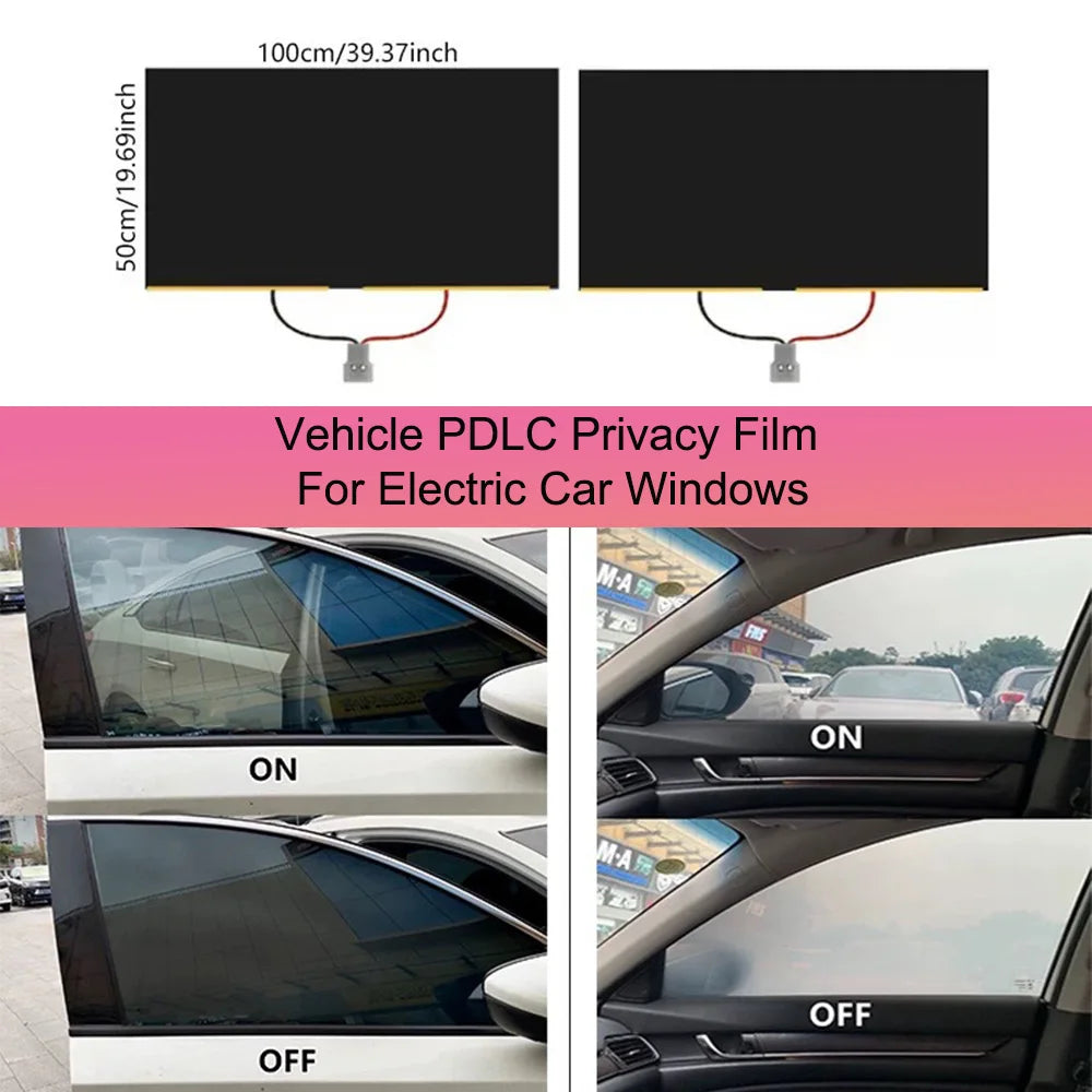 Automotive PDLC Smart Film for Car Windows | Switchable Privacy Glass Tint | Electric Smart Tint Film