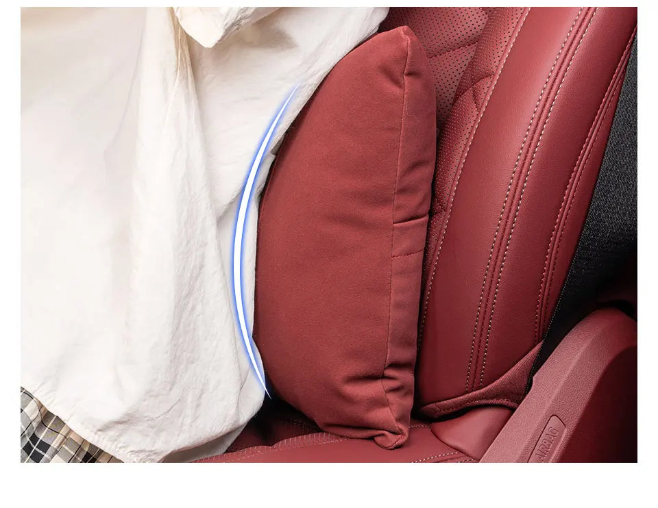 Suede Car Neck Pillow Headrest/Lumbar Support For BAIC JISHI polestone 01 Rox 01 Breathable Cotton Waist Cushion Accessories