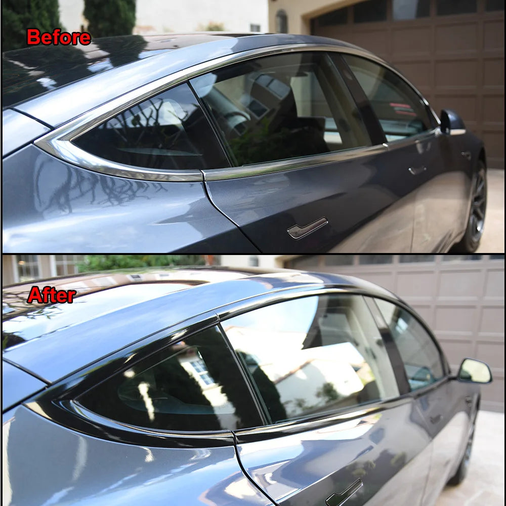 Glossy Black Vinyl Wrap 3/5/7/10CM Tape Window Trim Film Stripe Car Stickers For Car Accessories Pillar Hood Roof