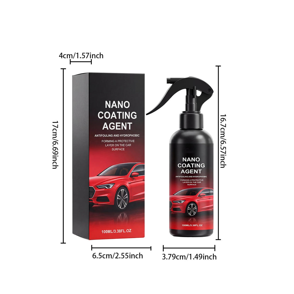 Universal Auto Graphene Nano Ceramic Coating Complete Kit, Professional Car Paint Polishing Brush, Ultra Shiny Finish, Long Last