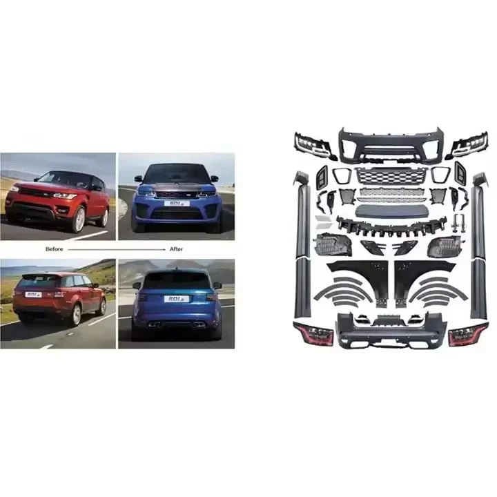 Car Conversion facelift bodykit For  Range Rover Sport 2014-2017 Upgrade Changed to 2018-2021 SVR Body Kits