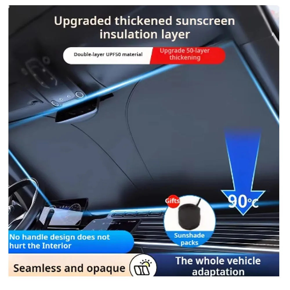 For BYD leopard 5 Denza B5 Sunshades UV Protection Curtain Sun Shade Visor Front Windshield Protector Car Accessories