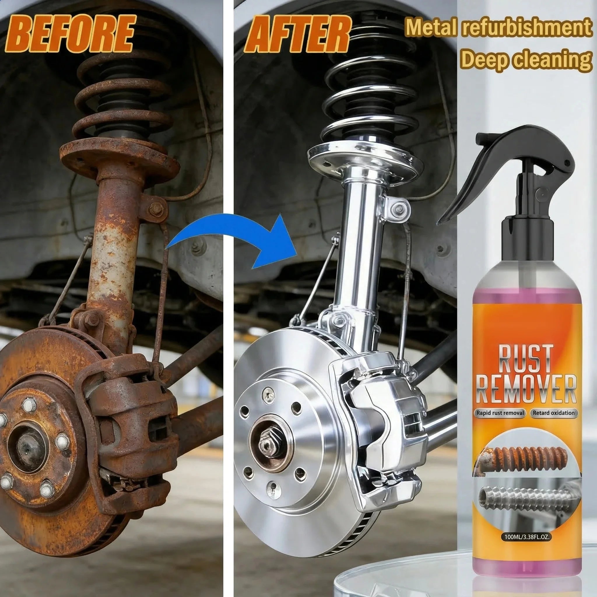 Multi-use Auto Rust Remover Used for Rust Removal Supplying Protective Coat on Car Brake Parts Metal Surface 1/3PCS