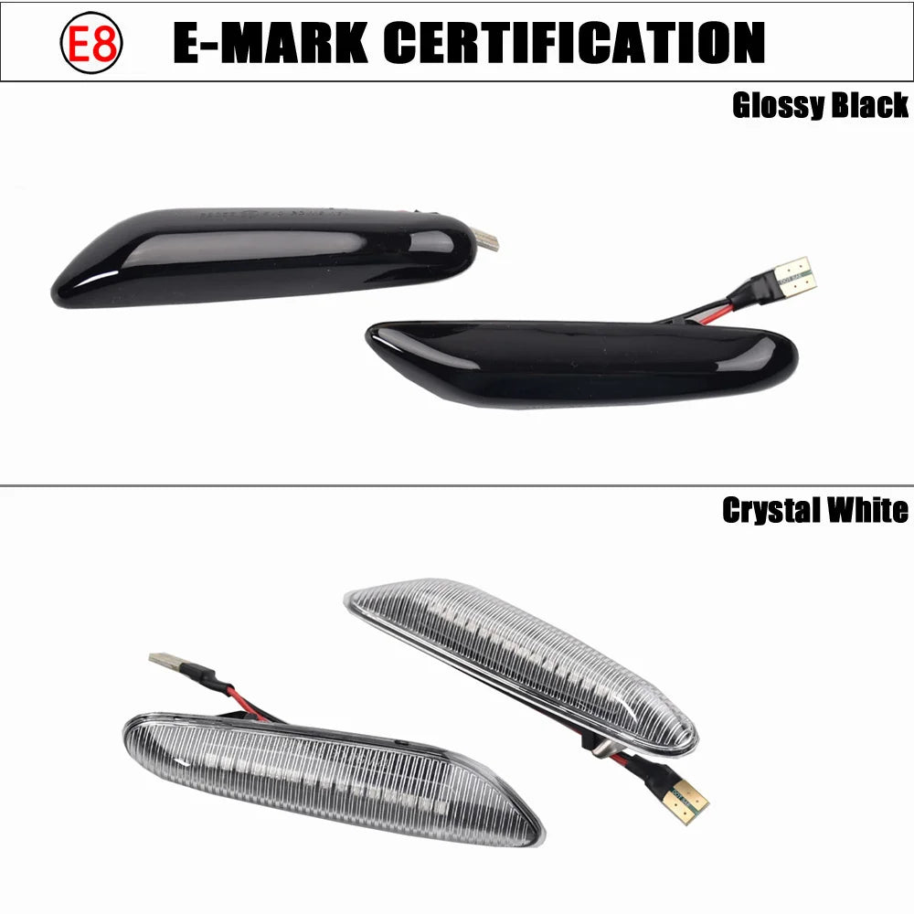 Dynamic LED Turn Signal Light Side Marker For BMW E60 E61 E90 E91 E87 E81 E83 E84 E88 E92 E93 E82 E46 1 3 5 Series X1 X3 2004