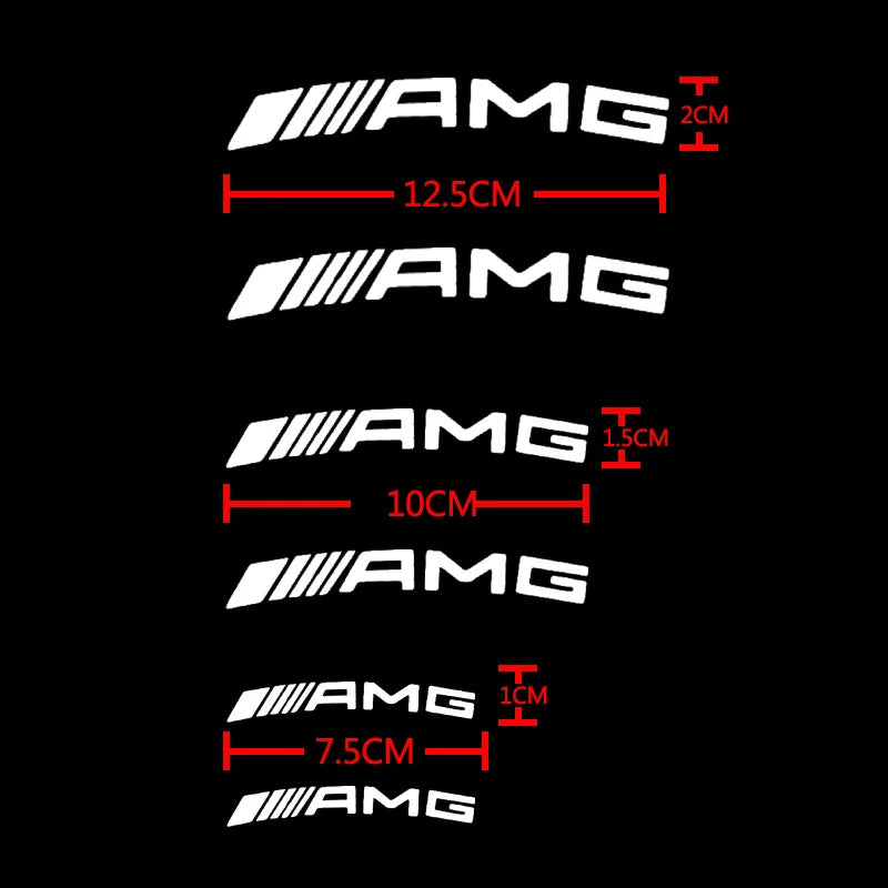 For Mercedes Benz 2021 C /S Class Car Sticker Brake Caliper Sticker Label AMG Logo Personalized Modification Decorative  Sticker
