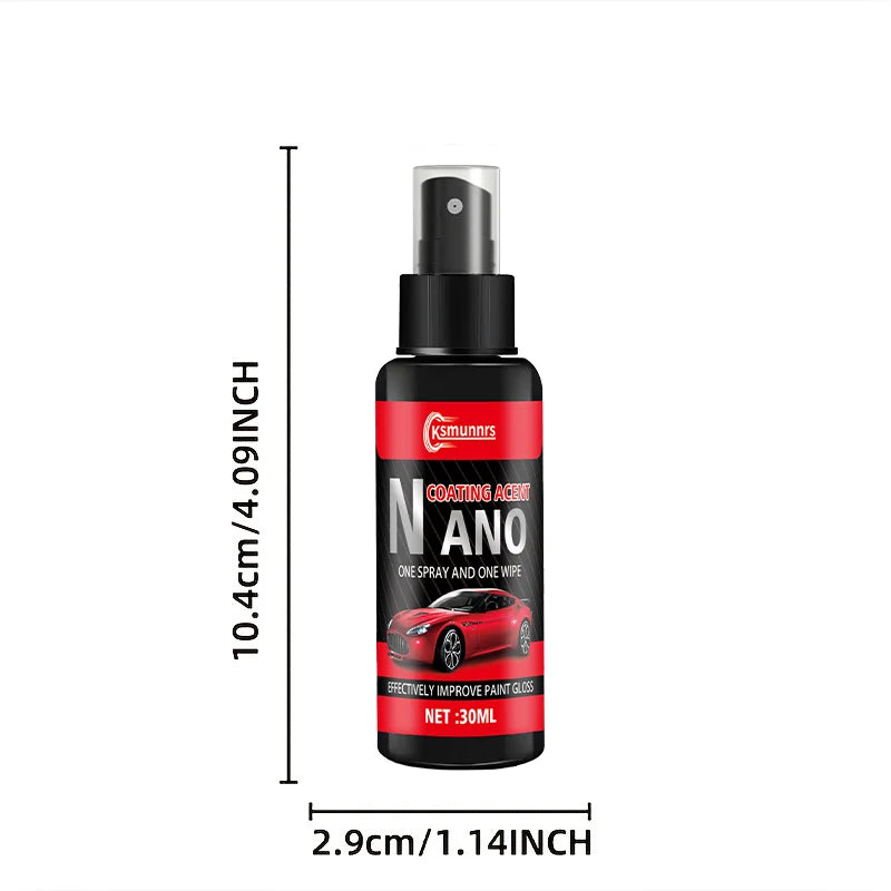 Car Paint Crystal Coating Spray, Paint Surface Brightening and Repairing Agent, Single-Layer Application, Quickly Enhances Gloss