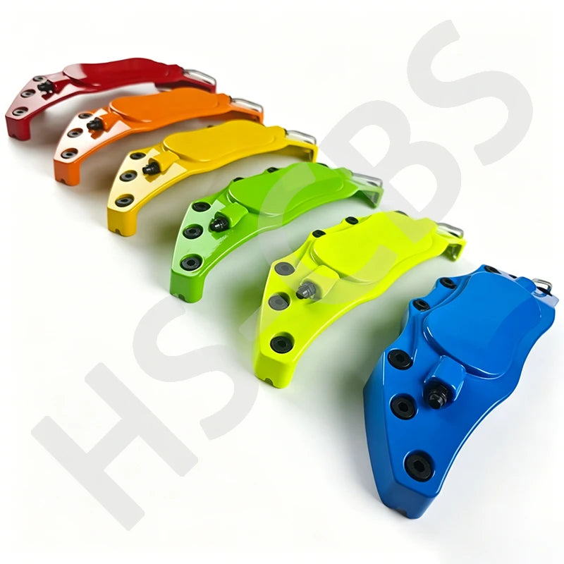 2/4Pcs L/M Metal Car Brake Caliper Cover Stickers Brake Disc Anti Dust Cover Protective Shell Wheel Auto Styling Accessories