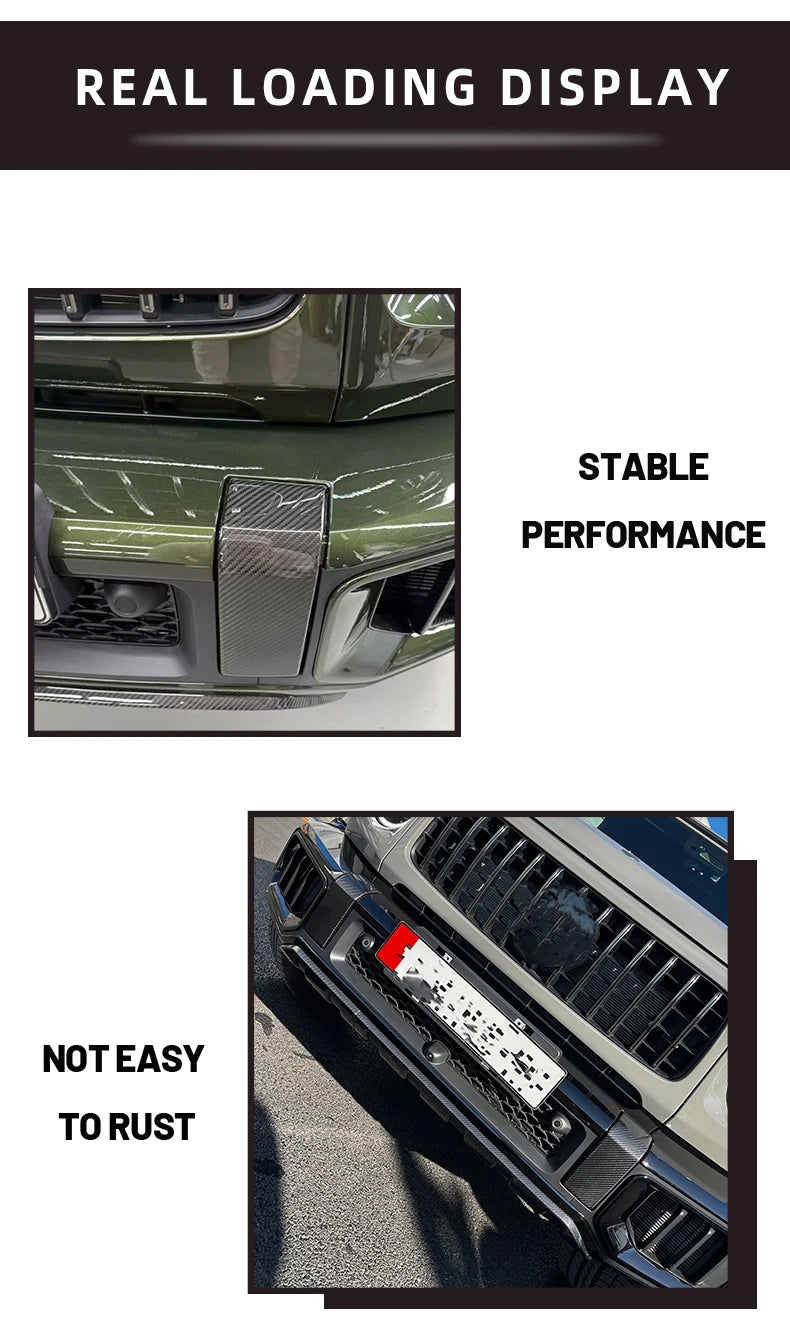 Dry Carbon Fiber Front Rear Bumper Cover Trim For Mercedes-Benz G-Class W465 G63 Dry Carbon Decorative Inserts OEM Replacement