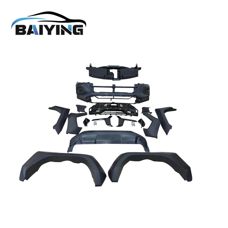 For TOYOTA HILUX 2015 CHANGE To 2023 TOYOTA REVO GR TYPE BODY KIT Parts Front Car Bumpers ABS Grille Black Body Kits