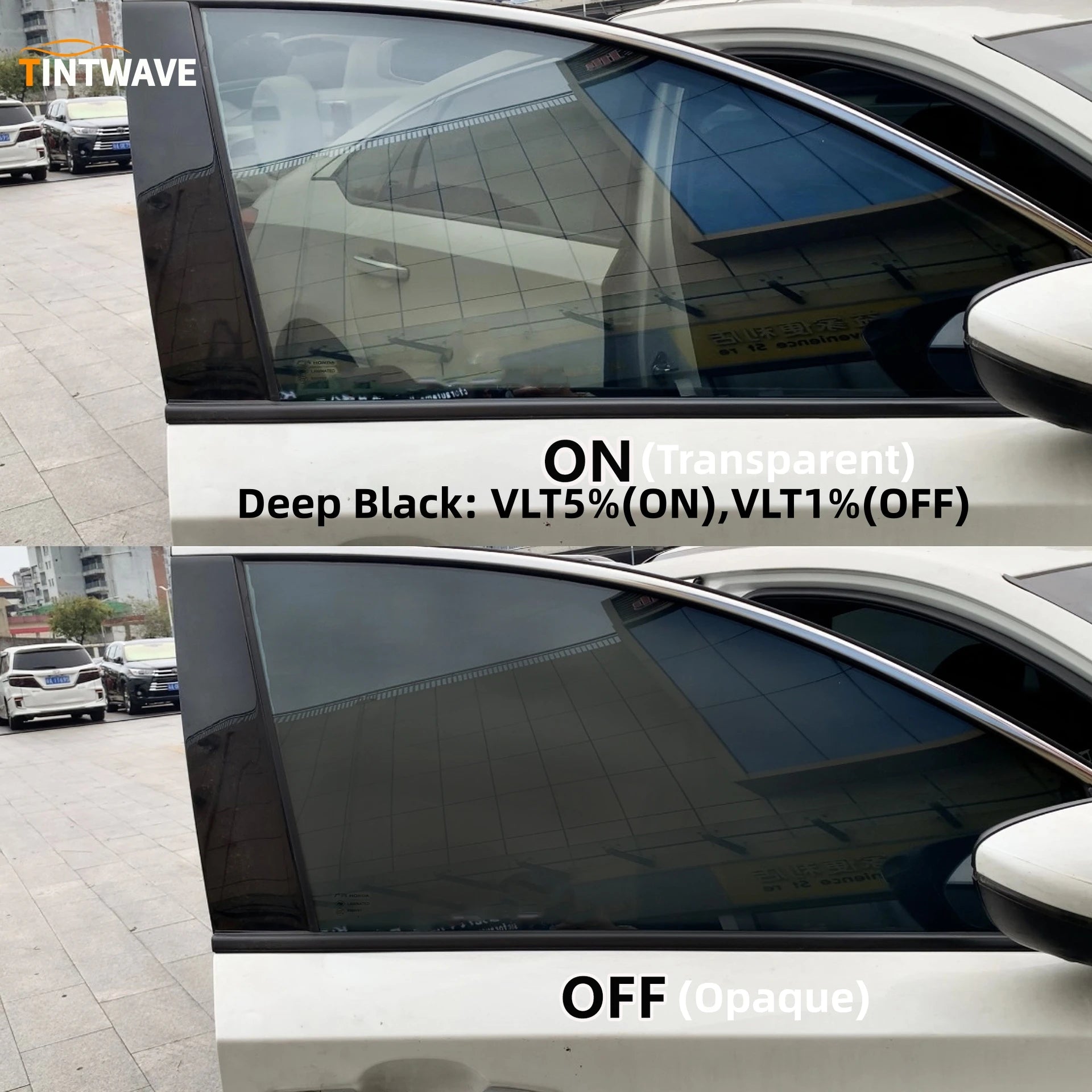TINTWAVE Switchable Smart Tint Auto Window Dimming Film Heat UV Block Car Tint